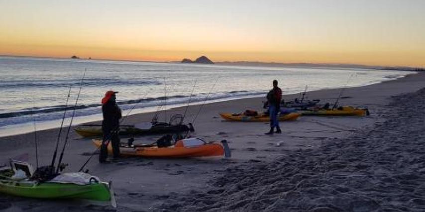 Kayakers Heading out in the morning
