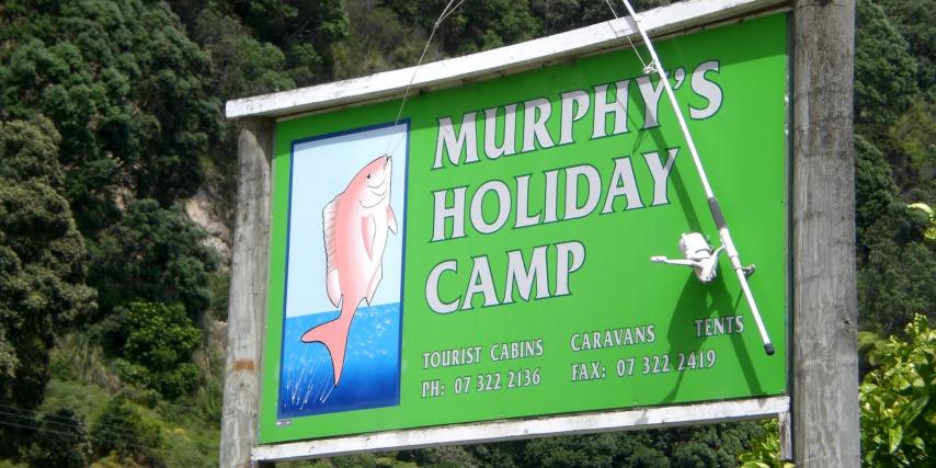 Murphy's Holiday Camp sign
