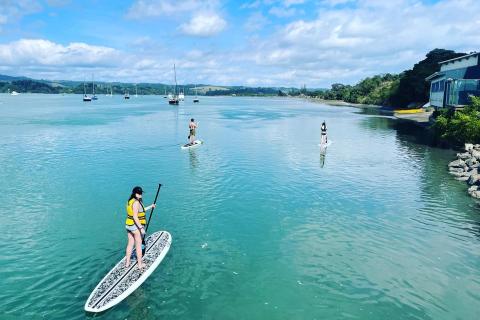 Family fun - stand up paddle boarding