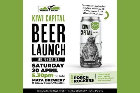 Whakatāne Kiwi Trust, Kiwi Capital Beer Launch