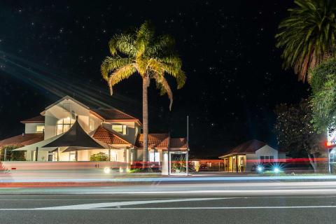 Night view of motel
