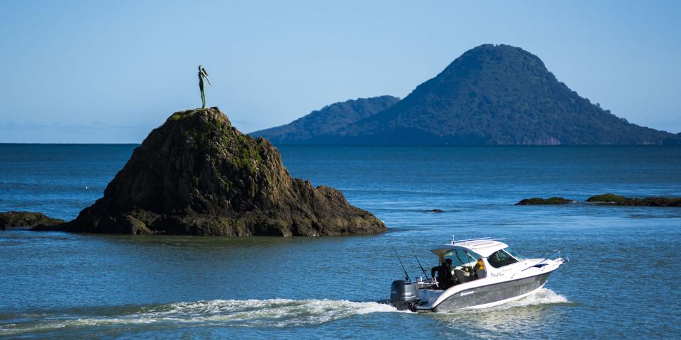 Boat heading out to sea