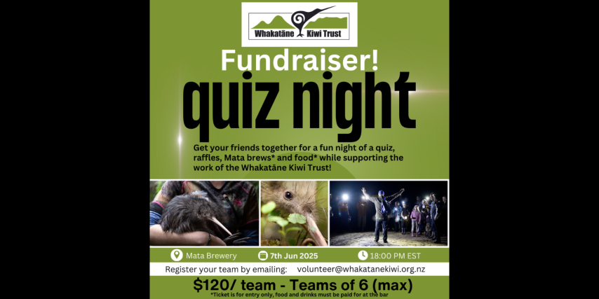 Whakatāne Kiwi Trust Quiz Night Fundraiser