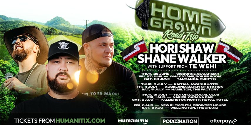 Homegrown Road Trip – Hori Shaw, Shane Walker, Te Wehi