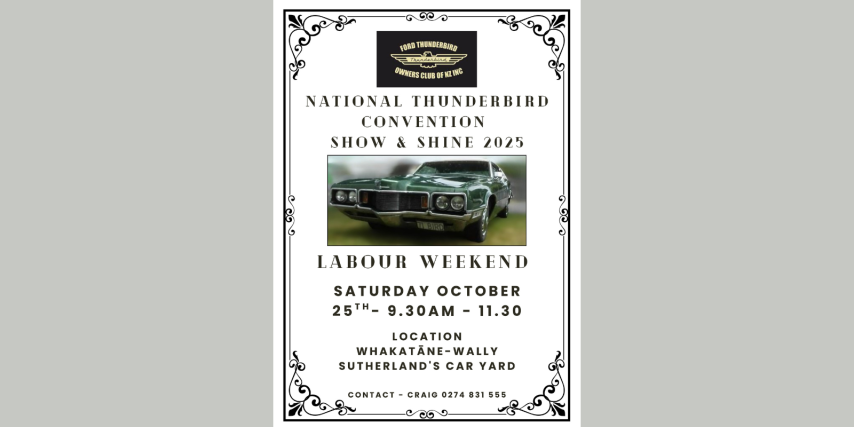 Thunderbird Shine & Shine - Labour Weekend 2025