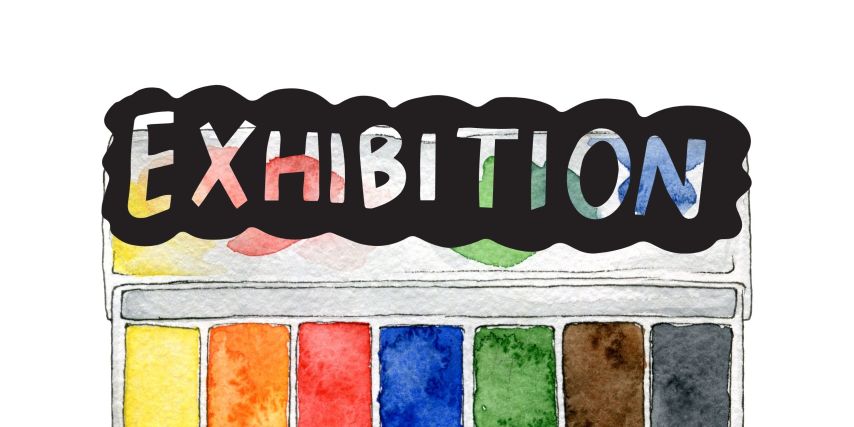 Exhibition with water colours
