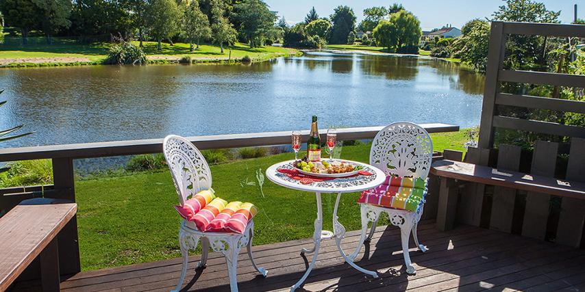 Breakfast Setting with lake view