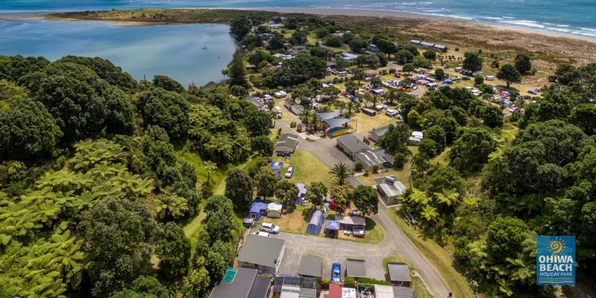 Aerial view of campground