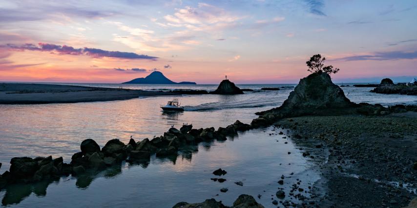 Wairaka and The Heads at sunrise