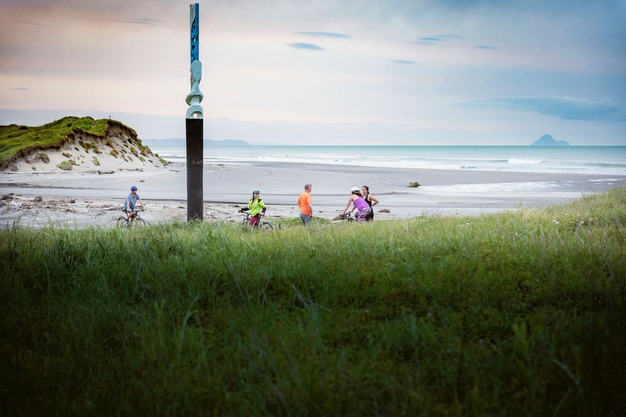 Bikers on beach