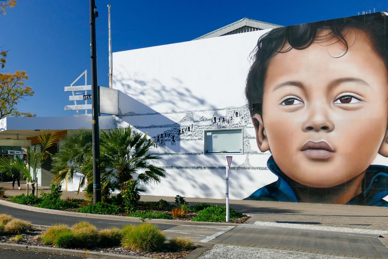 Mural by Owen Dippie and Tame Iti