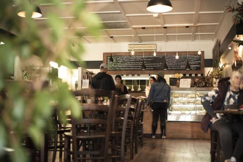 View of the cafe counter