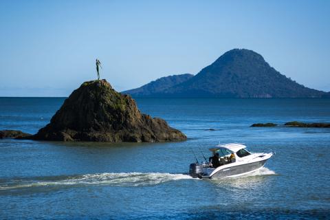 Boat heading out to sea