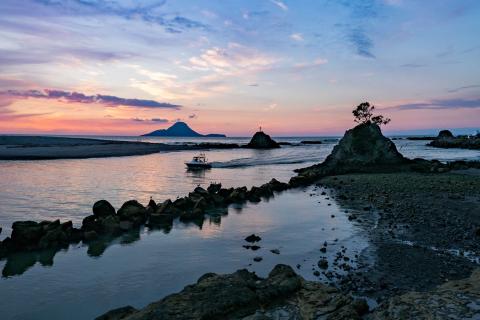 Wairaka and The Heads at sunrise