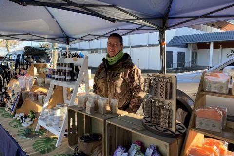 Naomi at the Whakatane Market