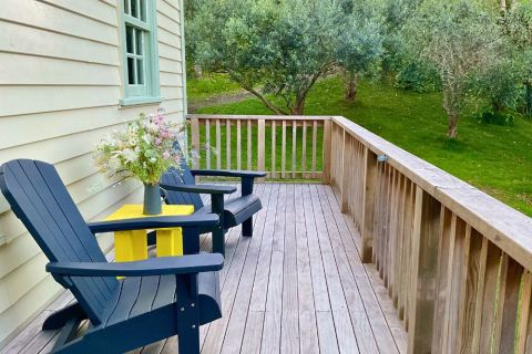 Deck chairs at Barnie's