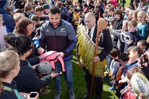 All Blacks in the crowd