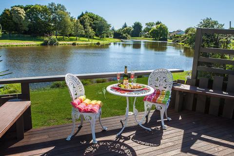 Breakfast Setting with lake view