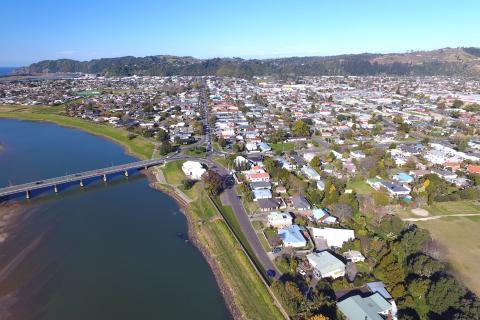 Aerial view of Whakatane