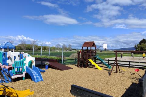 Playground and Volley Ball at Julians Berry Farm