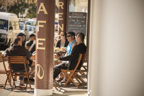 Outdoor dining area