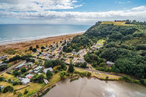 Aerial view of campground