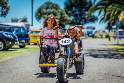 Kids on hire-bike