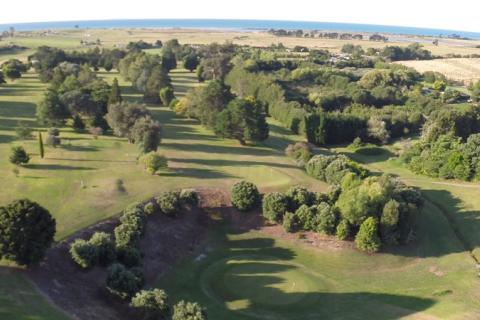 Aerial view of Opotiki Course