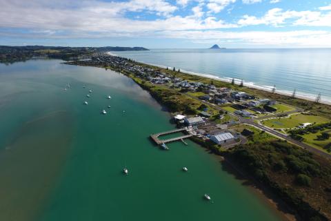 Aerial view of Port Ōhope