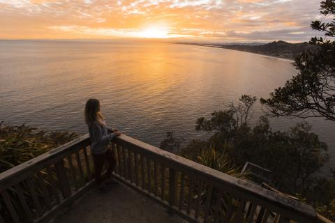 Sunrise view of Ohope from trail