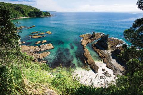 View from walkway over Otarawairere