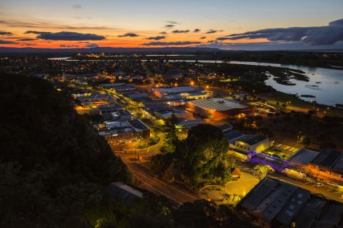 Whakatane at night