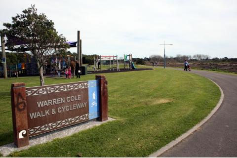 Playground and walkway