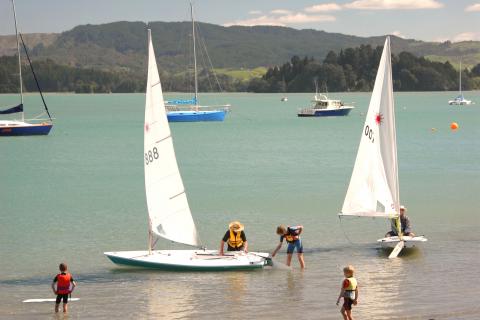 Sailing at Ohiwa Harbour