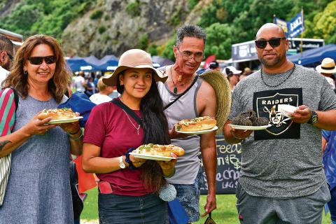 Happy punters at the festival