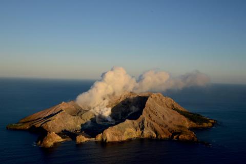 Whakaari / White Island from the air